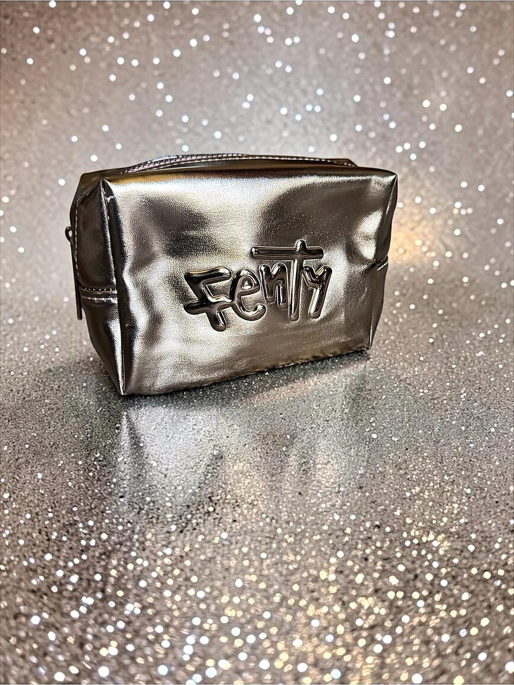 Fenty Metallic Cosmetic Pouch NWT